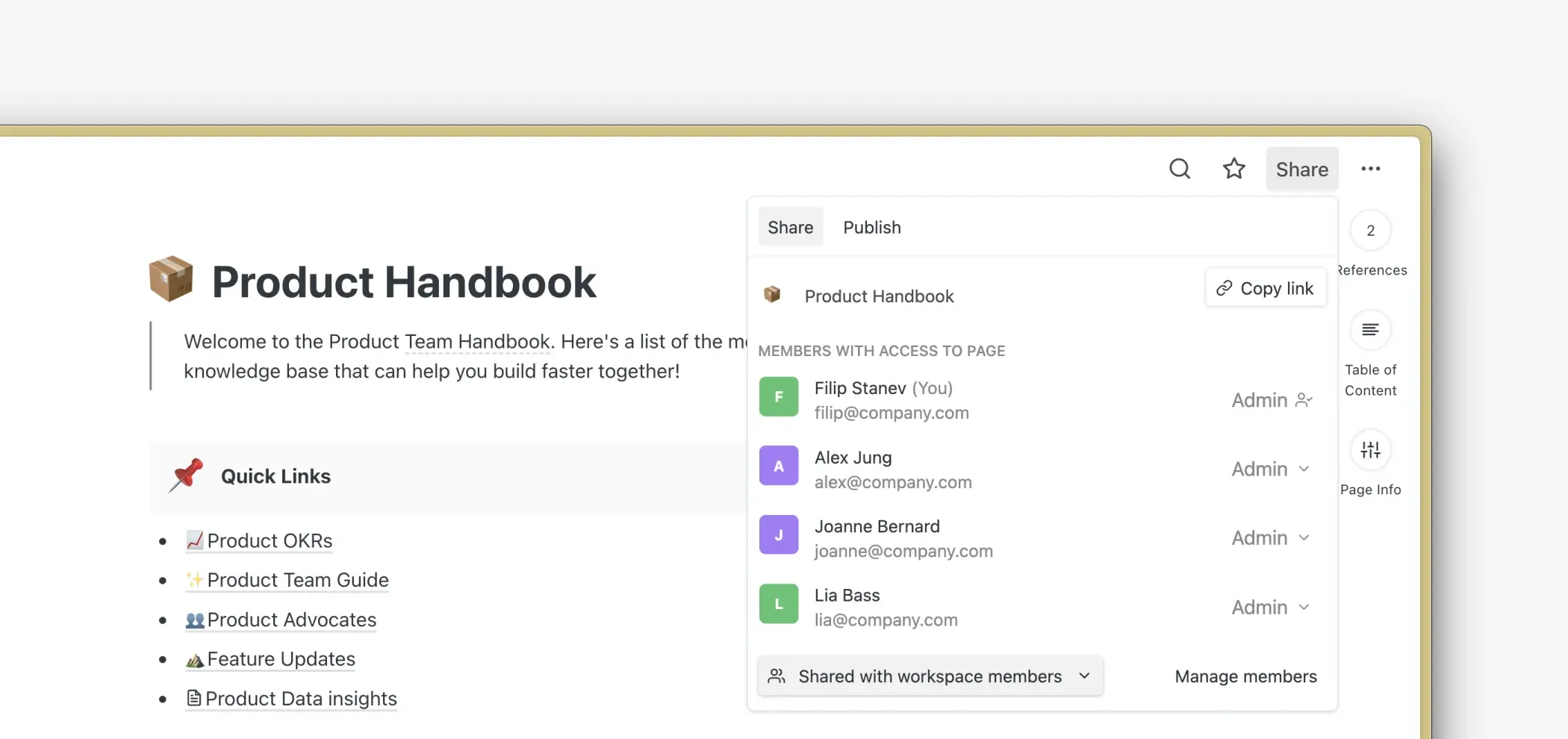 Sharing and permissions overview in Saga