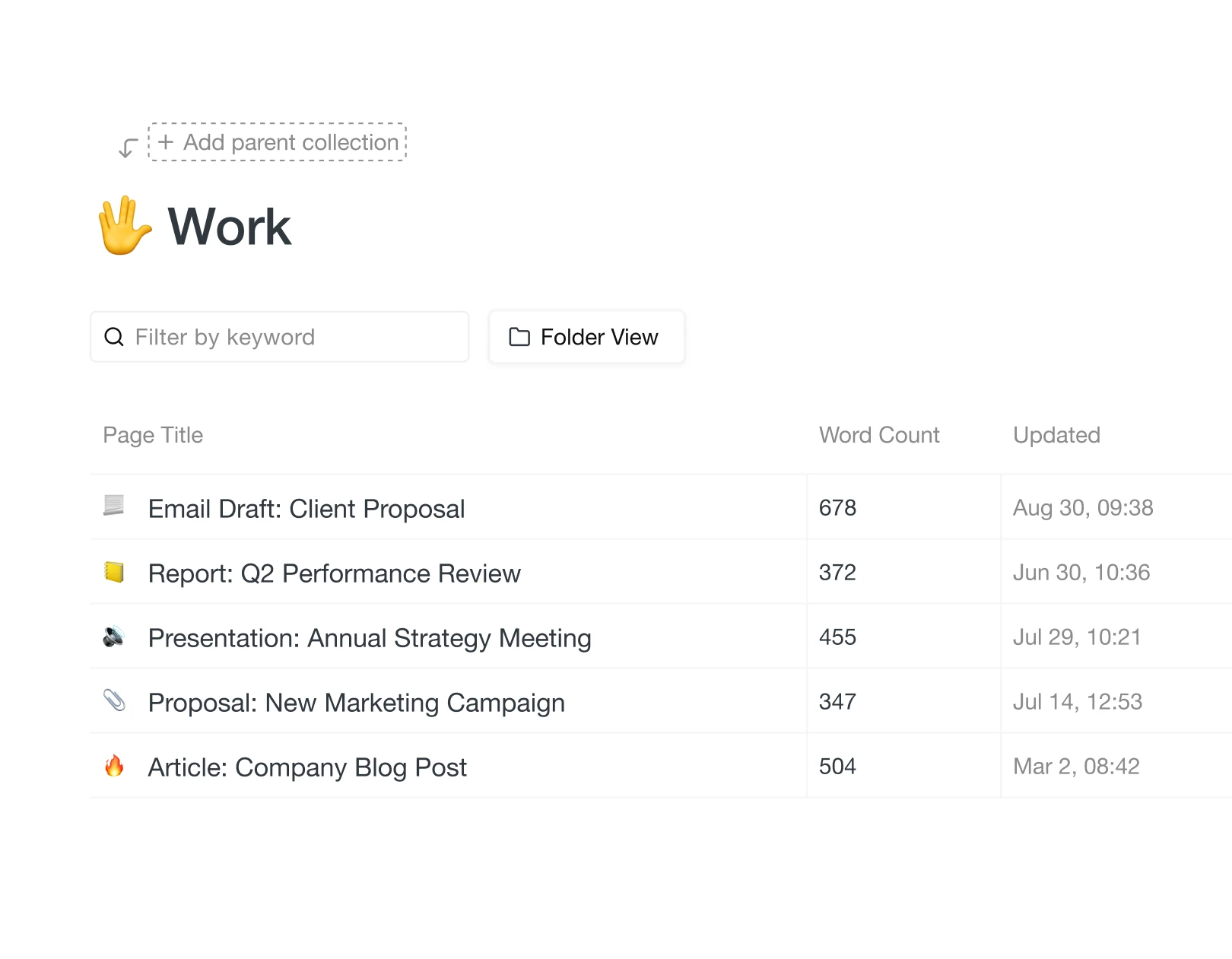 Todos los documentos en un solo lugar